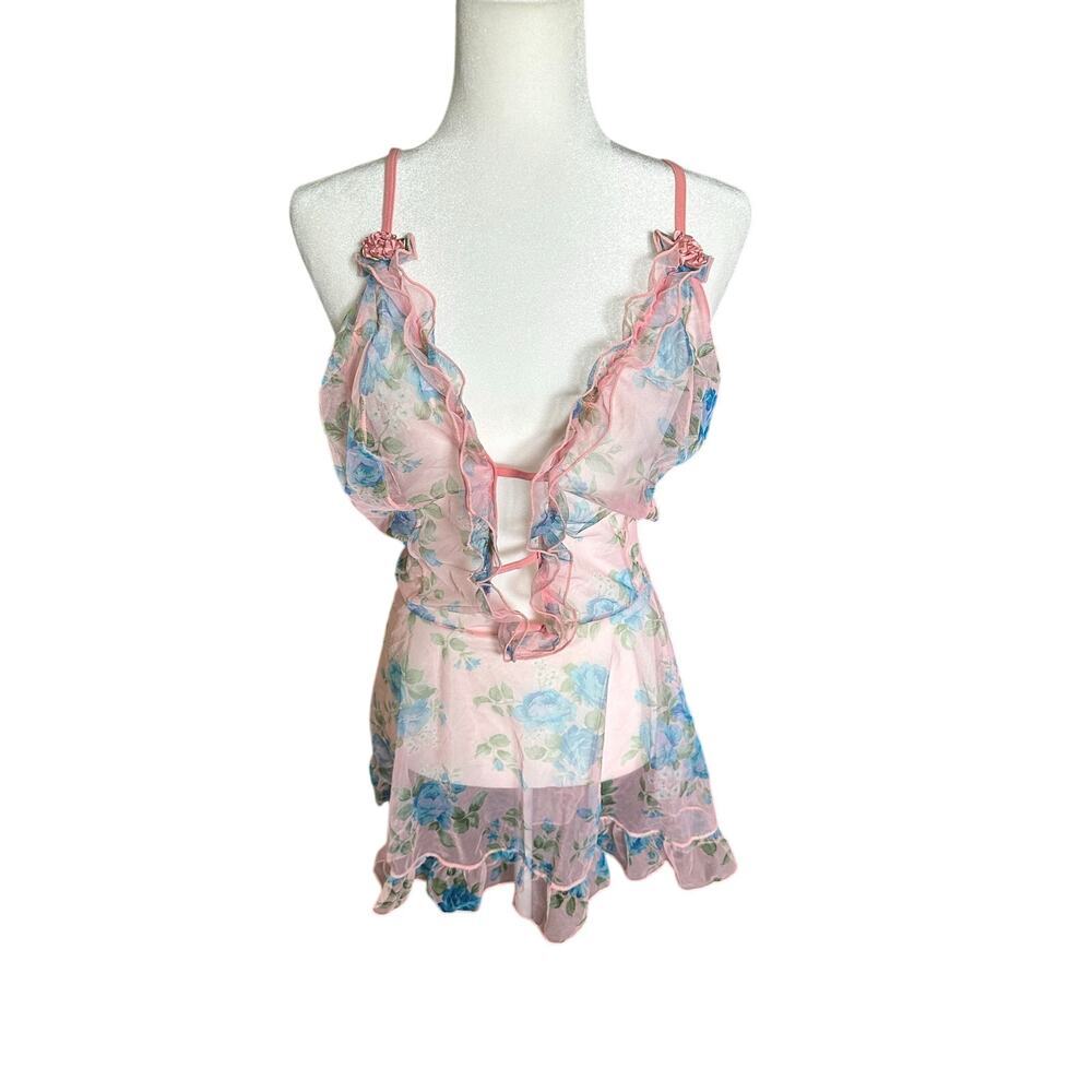 pink sheer lingerie dress size 4x